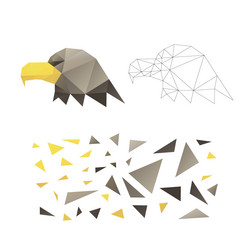 polygonal puzzle game constructor from triangles vector image