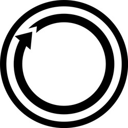 repeat music player button linear icon vector image