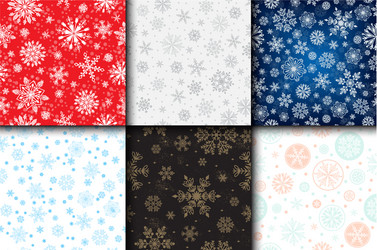 snowflake seamless pattern weather vector image