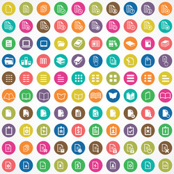 Document 100 icons universal set for web and ui vector