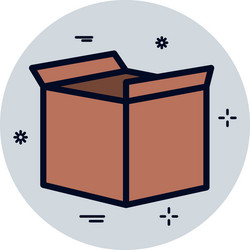Isolated delivery open box fill block style icon vector