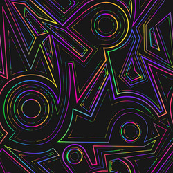 Neon geometric seamless pattern Royalty Free Vector Image