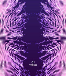 point explode array with dynamic emitted particles vector image