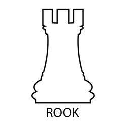 Rook chess piece vector