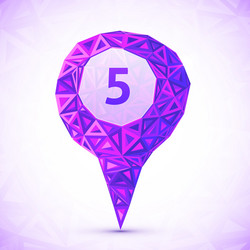 abstract triangles map location pointer vector image