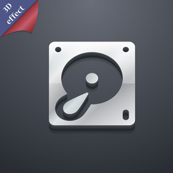 hard disk and database icon symbol 3d style trendy vector