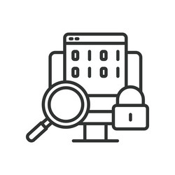 security vulnerability icon in line design vector image