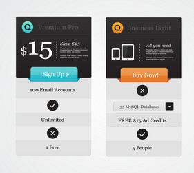 Price table Royalty Free Vector Image - VectorStock