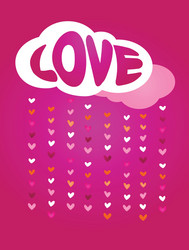 raining love vector