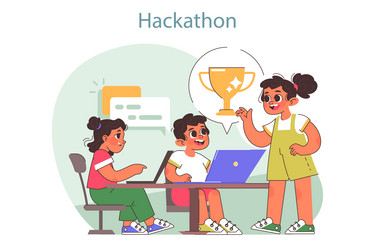 tech camp for children computer science ai vr vector image