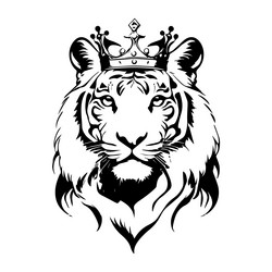 tiger silhouette art Vector Image