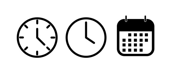 time and date icon event elements vector image