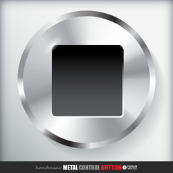 circle metal stop button applicated for html vector image