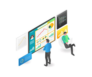 Data Analysis Server Monitoring vector image