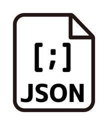 file formats icon json vector image