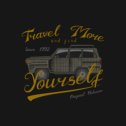 muscle car for t-shirt vintage transport classic Vector Image