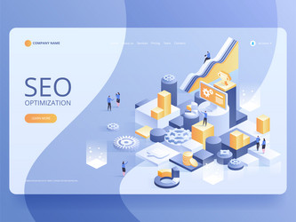 seo optimization for website and mobile vector image
