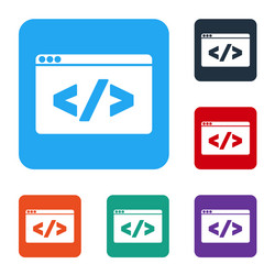 white web design and front end development icon vector image