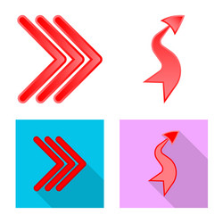 design of element and arrow icon set vector image