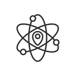 dynamic site activation icon in line design vector image