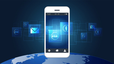 globalization and networking concept vector image
