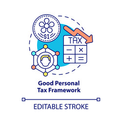 good personal tax framework concept icon vector