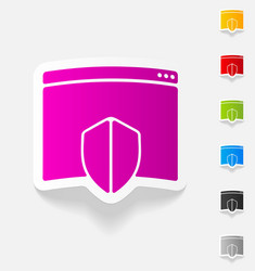 realistic design element internet security guard vector image