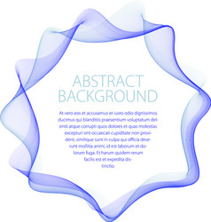 Round smooth linear frame of wavy lines abstract vector