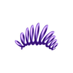 extended plastic or rubber spring 3d object vector