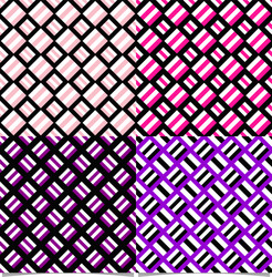 abstract seamless pattern set - square background vector image