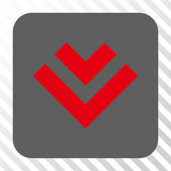 shift down rounded square button vector image