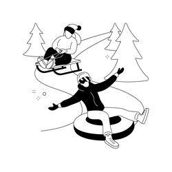 Skating abstract concept Royalty Free Vector Image