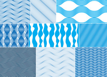 chaotic waves seamless pattern curve lines vector image