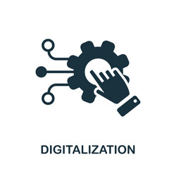 digitalization icon monochrome simple vector image
