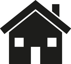 Home with windows icon vector