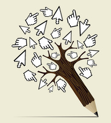 internet activity concept tree vector