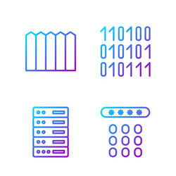 Set line password protection server data web vector