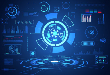 abstract technology ui futuristic concept hud vector image