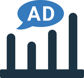 Ad statistics icon simple editable design vector
