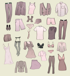 Female clothes set icon Royalty Free Vector Image
