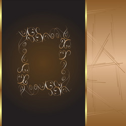 frame and border with gold pattern vector