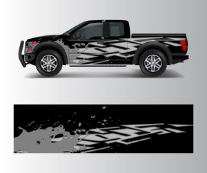 Offroad Truck Wrap Pattern Vector Image