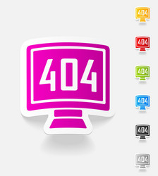 Realistic design element 404 error program vector