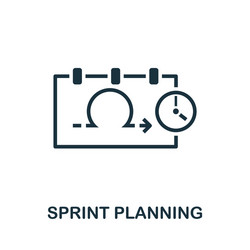 Sprint planning icon simple element from agile vector