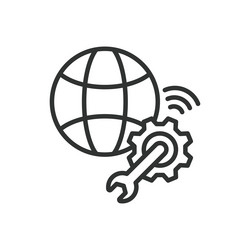 web development tools icon in line design vector image