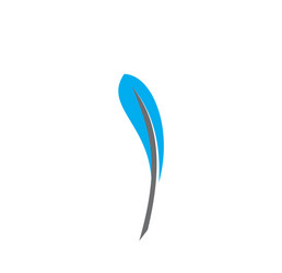 feather icon on background for graphic and web vector image
