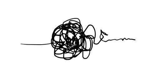 hand drawn scribble sketch circle object tangled vector image