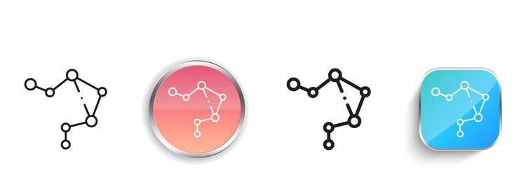 libra icon thin linear regular and button style vector image
