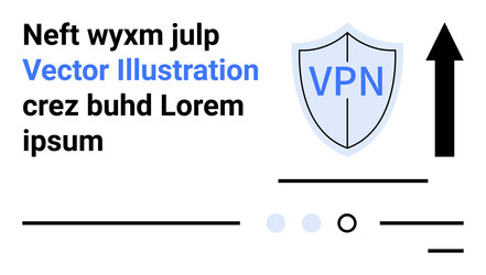 secure connection concept with vpn shield vector image