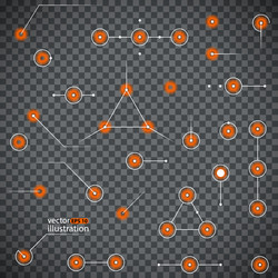 Hud elements sci-fi web design light points vector